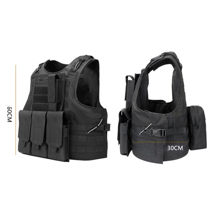 CAMO Multifunctional Tactical Vest With Triple Magazine Pouches CS Training Uniform Camouflage Outdoor Camping Protective Gear Vest - Image 2