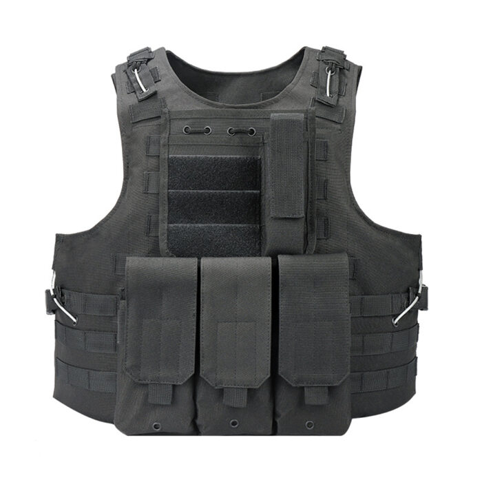 CAMO Multifunctional Tactical Vest With Triple Magazine Pouches CS Training Uniform Camouflage Outdoor Camping Protective Gear Vest